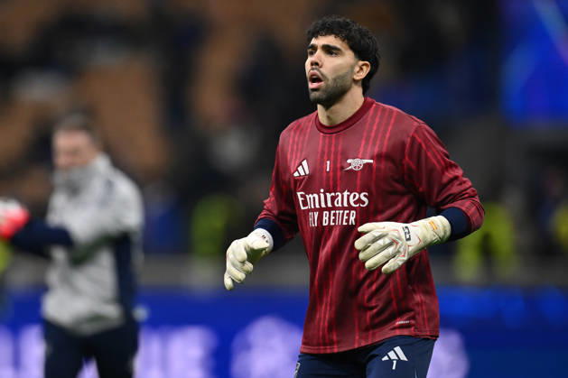 FC Internazionale Milano v Arsenal FC - UEFA Champions League 2025 26 League Phase MD7 David Raya of Arsenal F.C. warms up before the UEFA Champions League phase day 7 football match between F.C. Inter and Arsenal F.C. at the San Siro Stadium in Milan, Italy, on January 20, 2026. Milan Italy Copyright: xDomenicoxCippitellix originalFilename:cippitelli-fcinterv260120_np9B7