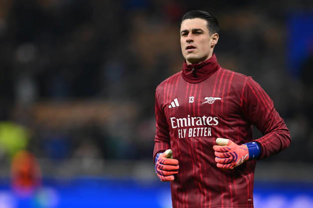 FC Internazionale Milano v Arsenal FC - UEFA Champions League 2025 26 League Phase MD7 Kepa Arrizabalaga of Arsenal F.C. warms up prior to the UEFA Champions League phase day 7 football match between F.C. Inter and Arsenal F.C. at the San Siro Stadium in Milan, Italy, on January 20, 2026. Milan Italy Copyright: xDomenicoxCippitellix originalFilename:cippitelli-fcinterv260120_npj69
