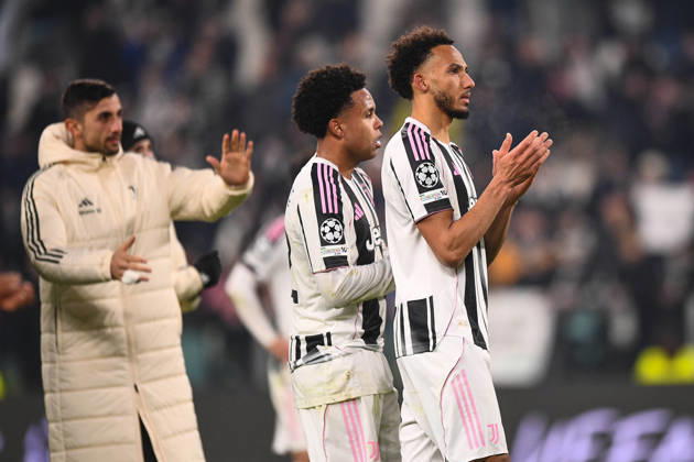 2026-01-21 Juventus FC v SL Benfica - UEFA Champions League 2025 26 League Phase MD7 TURIN, ITALY - JANUARY 21: Lloyd Kelly of Juventus FC, Weston McKennie of Juventus FC during the UEFA Champions League 2025 26 League Phase MD7 match between Juventus FC and SL Benfica at Allianz Stadium on January 21, 2026 in Turin, Italy. (Photo by Alberto Gandolfo BSR Agency) Turin Italy Content not available for redistribution in The Netherlands directly or indirectly through any third parties. Copyright: xBSRxAgencyx