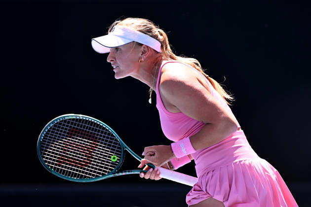 TENNIS AUSTRALIAN OPEN, Taylah Preston of Australia in action during the Women™s 2nd round match against Linda Noskova of Czechia on day 5 of the 2026 Australian Open tennis tournament at Melbourne Park in Melbourne, Wednesday, January 22, 2026. ( NO ARCHIVING MELBOURNE VICTORIA AUSTRALIA  Copyright: xJAMESxROSSx 20260122175449573937