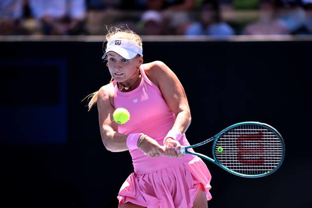 TENNIS AUSTRALIAN OPEN, Taylah Preston of Australia in action during the Women™s 2nd round match against Linda Noskova of Czechia on day 5 of the 2026 Australian Open tennis tournament at Melbourne Park in Melbourne, Wednesday, January 22, 2026. ( NO ARCHIVING MELBOURNE VICTORIA AUSTRALIA  Copyright: xJAMESxROSSx 20260122178679312759