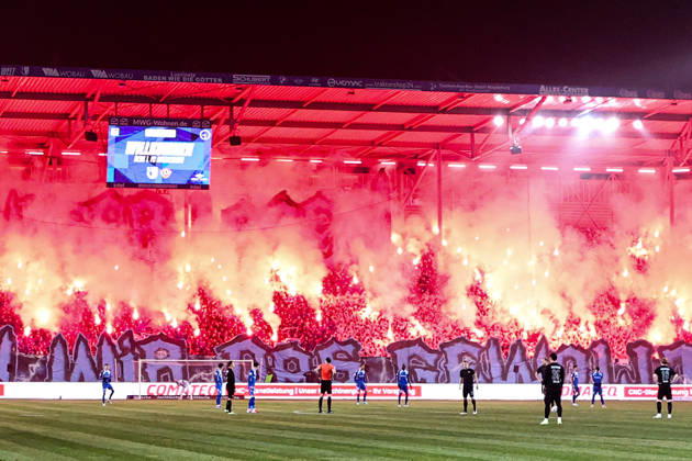 Football, Bundesliga 2, Partial expulsion of fans and fine for 1. FC Magdeburg after violence in the match against Dynamo Dresden, archive pictures