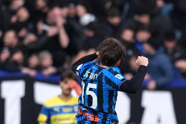 Atalanta™s Marten de Roon celebrates after scoring 2-0 during the Serie A soccer match between Atalanta and Parma at the New Balance Stadium in Bergamo , north Italy - Sunday , January 25 , 2026. - Soccer . Copyright: xSpada LaPressex