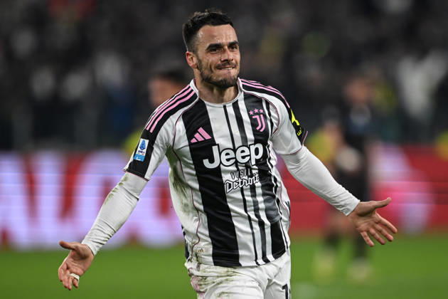 Cm Torino 25 01 2026 - campionato di calcio serie A Juventus-Napoli foto Cristiano Mazzi Image nella foto: esultanza gol Filip Kostic