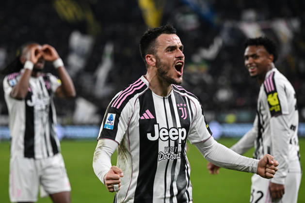 Cm Torino 25 01 2026 - campionato di calcio serie A Juventus-Napoli foto Cristiano Mazzi Image nella foto: esultanza gol Filip Kostic