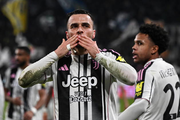Cm Torino 25 01 2026 - campionato di calcio serie A Juventus-Napoli foto Cristiano Mazzi Image nella foto: esultanza gol Filip Kostic