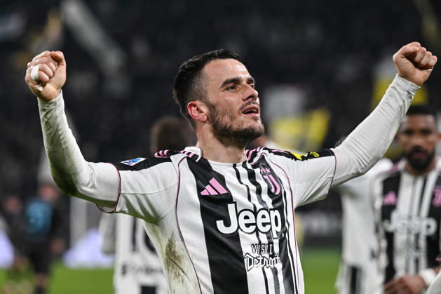 Cm Torino 25 01 2026 - campionato di calcio serie A Juventus-Napoli foto Cristiano Mazzi Image nella foto: esultanza gol Filip Kostic