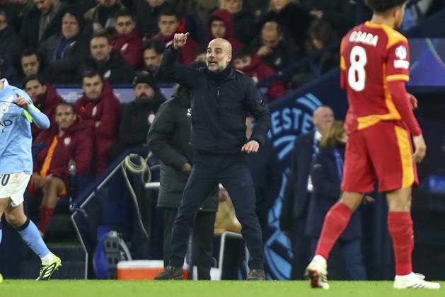 Manchester City v Galatasaray S.K., UEFA Champions League Pep Guardiola, Manager of Manchester City gestures during the Manchester City v Galatasaray S.K. UEFA Champions League MD8 match at the Etihad Stadium, Manchester, England on 28 January 2026 Credit: Luke Williams Every Second Media Editorial use only. All images are copyright Every Second Media Limited. No images may be reproduced without prior permission. Copyright: xIMAGO EveryxSecondxMediax ESM-1778-0035 LukexWilliamsx xEveryxSecondxMediax
