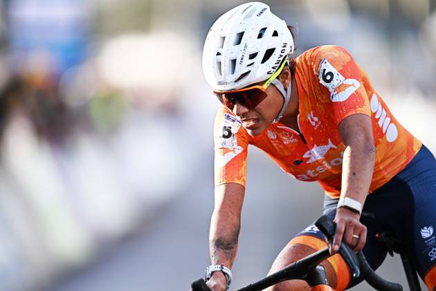 Dutch Ceylin del Carmen Alvarado pictured in action during the elite women race at the UCI Cyclocross World Championships, on Saturday 31 January 2026, in Hulst, The Netherlands. DAVIDxPINTENS x160049867x