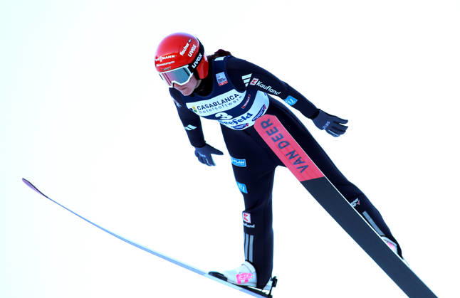 FIS NORDIC COMBINED WORLD CUP, Nordic Combined World Cup, Nordic Triple, Seefeld, ski jumping, ski jumping, women ARMBRUSTER Nathalie GER in flight, flight photo, jump, template