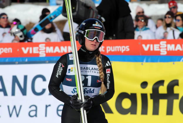 FIS NORDIC COMBINED WORLD CUP, Nordic Combined World Cup, Nordic Triple, Seefeld, Ski Jumping, Ski Jumping, Women LOH Ronja GER standing in the outrun after the jump