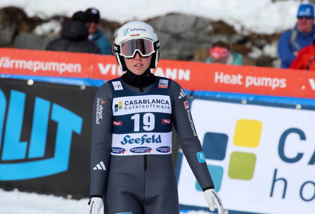 FIS NORDIC COMBINED WORLD CUP, Nordic Combined World Cup, Nordic Triple, Seefeld, Ski Jumping, Ski Jumping, Women GOEPFERT Trine GER standing in the outrun after the jump