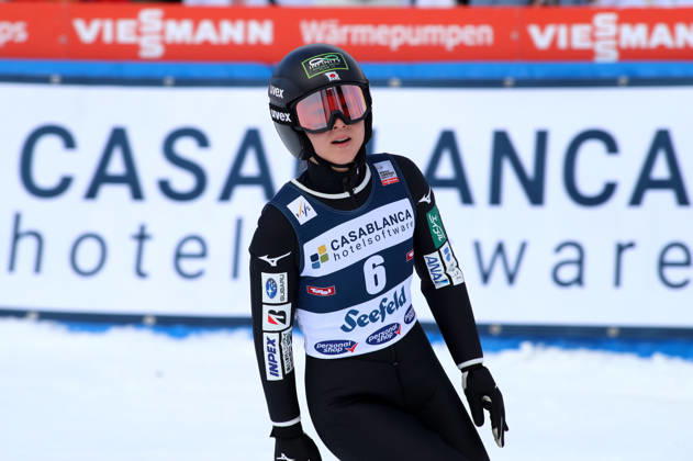 FIS NORDIC COMBINED WORLD CUP, Nordic Combined World Cup, Nordic Triple, Seefeld, Ski Jumping, Ski Jumping, Women KASAI Yuna JPN standing in the outrun after the jump