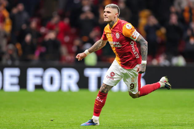 2026-02-01 Galatasaray SK v Kayserispor - Trendyol Super Lig ISTANBUL, TURKEY - FEBRUARY 1: Mauro Icardi of Galatasaray SK celebrates after scoring the team s fourth goal during the Trendyol Super Lig match between Galatasaray SK and Kayserispor at Rams Park Stadium on February 1, 2026 in Istanbul, Turkey. (Photo by BSR Agency) Istanbul Turkey Content not available for redistribution in The Netherlands directly or indirectly through any third parties. Copyright: xBSRxAgencyx