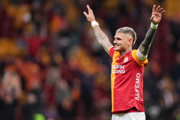 2026-02-01 Galatasaray SK v Kayserispor - Trendyol Super Lig ISTANBUL, TURKEY - FEBRUARY 1: Mauro Icardi of Galatasaray SK celebrates after scoring the team s fourth goal during the Trendyol Super Lig match between Galatasaray SK and Kayserispor at Rams Park Stadium on February 1, 2026 in Istanbul, Turkey. (Photo by BSR Agency) Istanbul Turkey Content not available for redistribution in The Netherlands directly or indirectly through any third parties. Copyright: xBSRxAgencyx