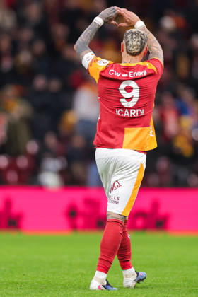 2026-02-01 Galatasaray SK v Kayserispor - Trendyol Super Lig ISTANBUL, TURKEY - FEBRUARY 1: Mauro Icardi of Galatasaray SK celebrates after scoring the team s fourth goal during the Trendyol Super Lig match between Galatasaray SK and Kayserispor at Rams Park Stadium on February 1, 2026 in Istanbul, Turkey. (Photo by BSR Agency) Istanbul Turkey Content not available for redistribution in The Netherlands directly or indirectly through any third parties. Copyright: xBSRxAgencyx