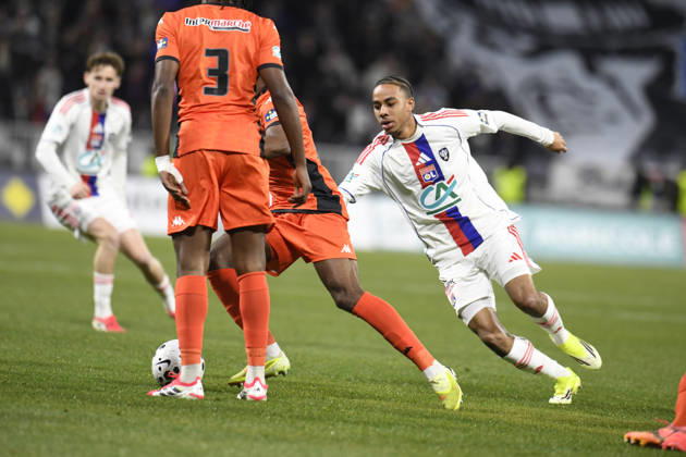 Football : Olympique lyonnais vs Stade LAVAL- French Cup - 04 02 2026 NARTEY Noah of Lyon during the French Cup match between Olympique Lyonnais and Stade LAVAL at Groupama Stadium Decines Charpieu Lyon on February 04 2026 , France LYONFrance  Copyright: xMouradxALLILIx