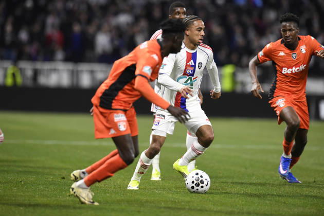 Football : Olympique lyonnais vs Stade LAVAL- French Cup - 04 02 2026 NARTEY Noah of Lyon during the French Cup match between Olympique Lyonnais and Stade LAVAL at Groupama Stadium Decines Charpieu Lyon on February 04 2026 , France LYONFrance  Copyright: xMouradxALLILIx