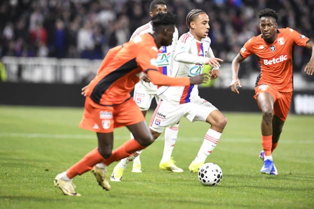 Football : Olympique lyonnais vs Stade LAVAL- French Cup - 04 02 2026 NARTEY Noah of Lyon during the French Cup match between Olympique Lyonnais and Stade LAVAL at Groupama Stadium Decines Charpieu Lyon on February 04 2026 , France LYONFrance  Copyright: xMouradxALLILIx