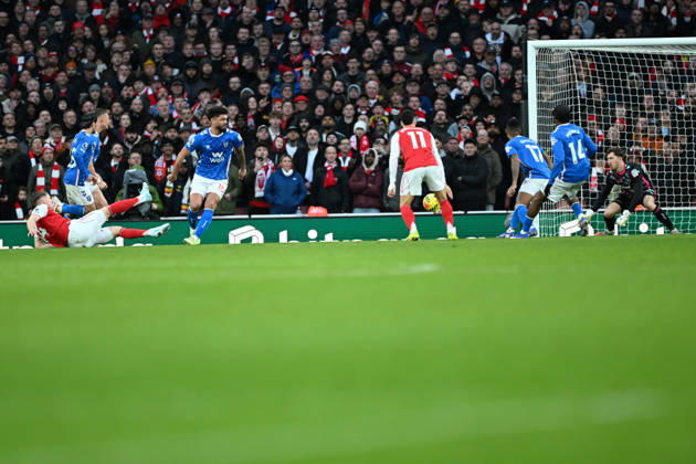 Arsenal v Sunderland, Premier League **GOAL** Arsenal forward Viktor Gyökeres (14) GOAL scores 2-0 during the Premier League match between Arsenal and Sunderland at the Emirates Stadium, London, UK on 7 February 2026. London Emirates Stadium Greater London UK Editorial use only DataCo restrictions apply See www.football-dataco.com , Copyright: xSimonxTraylenx PSI-23707-0045