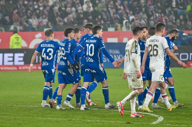 RECORD DATE NOT STATED ZABRZE 07.02.2026 MECZ 20. KOLEJKA PKO BP EKSTRAKLASA SEZON 2025 26 --- POLISH FOOTBALL TOP LEAGUE MATCH IN ZABRZE: GORNIK ZABRZE - LECH POZNAN LECH POZNAN RADOSC FOT.WIKTOR FARYNA 400MM.PL NEWSPIX.PL --- newspix.pl
