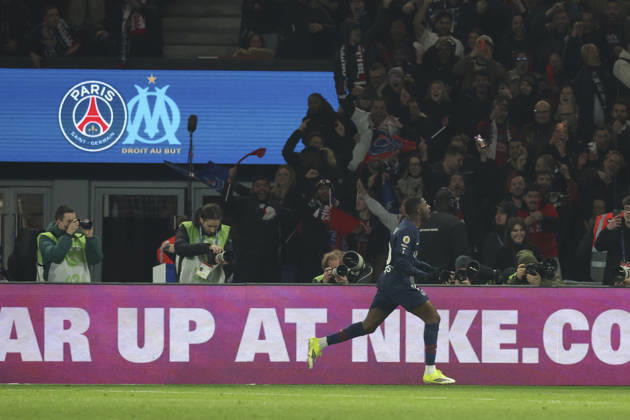 FOOTBALL : Paris Saint Germain Vs Olympique de Marseille - Ligue 1 - 08 02 2026 Joie sur le 2eme but de Ousmane Dembele (PSG) ParisFrance  Copyright: xMichaelxBaucherx