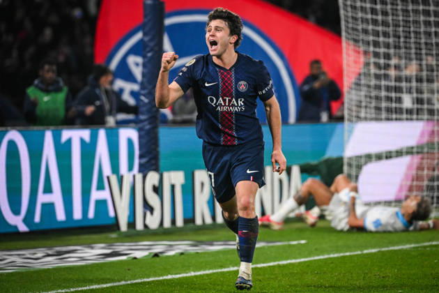 February 8, 2026, Paris, France, France: Joao NEVES of PSG celebrates his goal during the Ligue 1 match between Paris Saint-Germain (PSG) and Olympique de Marseille (OM) at Parc des Princes Stadium on February 08, 2026 in Paris, France. Paris Saint-Germain V Olympique De Marseille - Ligue 1 - ZUMAm308 20260208_zsp_m308_014 Copyright: xMatthieuxMirvillex