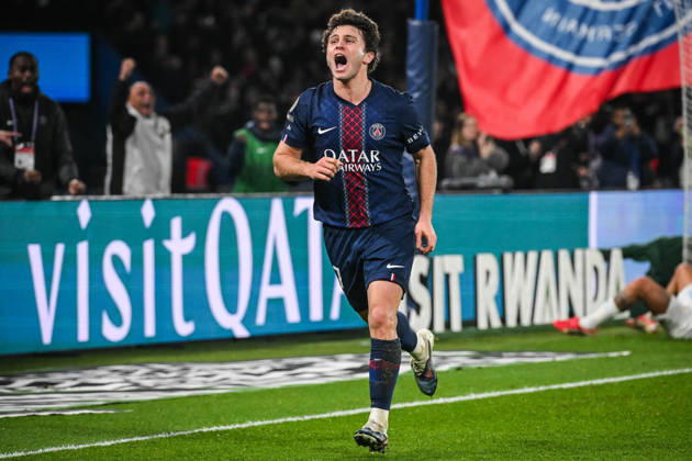 February 8, 2026, Paris, France, France: Joao NEVES of PSG celebrates his goal during the Ligue 1 match between Paris Saint-Germain (PSG) and Olympique de Marseille (OM) at Parc des Princes Stadium on February 08, 2026 in Paris, France. Paris France - ZUMAm308 20260208_zsp_m308_015 Copyright: xMatthieuxMirvillex