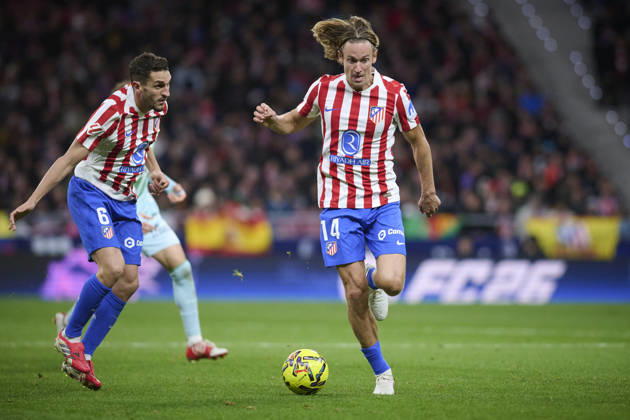 ATLETICO DE MADRID v REAL BETIS BALOMPIE. LA LIGA 2025 2026. ROUND 23. Atletico de Madrid s Marcos Llorente (R) during La Liga match. February 08 ,2026. (ALTERPHOTOS Ropero) MadridSpain Copyright: xRoperox