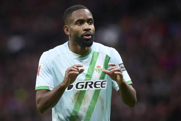 ATLETICO DE MADRID v REAL BETIS BALOMPIE. LA LIGA 2025 2026. ROUND 23. Real Betis Balompie s Cedric Bakambu during La Liga match. February 08 ,2026. (ALTERPHOTOS Ropero) MadridSpain Copyright: xRoperox