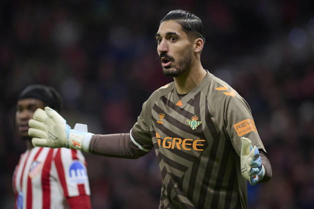 ATLETICO DE MADRID v REAL BETIS BALOMPIE. LA LIGA 2025 2026. ROUND 23. Real Betis Balompie s Alvaro Valles during La Liga match. February 08 ,2026. (ALTERPHOTOS Ropero) MadridSpain Copyright: xRoperox