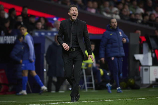 ATLETICO DE MADRID v REAL BETIS BALOMPIE. LA LIGA 2025 2026. ROUND 23. Atletico de Madrid s coach Diego Pablo Cholo Simeone during La Liga match. February 08 ,2026. (ALTERPHOTOS Ropero) MadridSpain Copyright: xRoperox