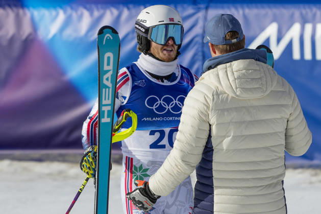 Winter Olympics in Milan Cortina 2026 Bormio, Italy 20260209 Alte Lie McGrath and Adrian Smiseth Sejersted from Norway compete in the men s alpine downhill slalom team competition during the Milan Cortina 2026 Winter Olympics Photo Cornelius Poppe NTB Bormio Italy EDITORIAL USE ONLY RESTRICTED USE FOR BETTING COMPANIES Copyright: xCorneliusxPoppex xNTBx