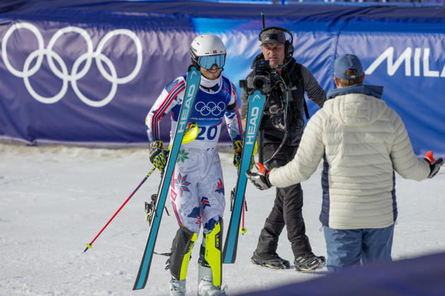 Winter Olympics in Milan Cortina 2026 Bormio, Italy 20260209 Alte Lie McGrath and Adrian Smiseth Sejersted from Norway compete in the men s alpine downhill slalom team competition during the Milan Cortina 2026 Winter Olympics Photo Cornelius Poppe NTB Bormio Italy EDITORIAL USE ONLY RESTRICTED USE FOR BETTING COMPANIES Copyright: xCorneliusxPoppex xNTBx