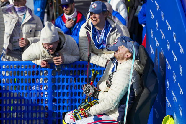 Winter Olympics in Milan Cortina 2026 Bormio, Italy 20260209 Adrian Smiseth Sejersted, Alte Lie McGrath, Simen Sellaeg and Timon Haugan from Norway compete in the men s alpine downhill slalom team competition at the Milan Cortina 2026 Winter Olympics Photo Cornelius Poppe NTB Bormio Italy EDITORIAL USE ONLY RESTRICTED USE FOR BETTING COMPANIES Copyright: xCorneliusxPoppex xNTBx