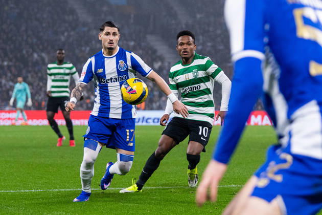 FC Porto Vs Sporting for the Portuguese First League in Porto - 09 Feb 2026 FC Porto s player, Borja Sainz in action during the classic match for the Portuguese First League between FC Porto and Sporting CP at Dragon Stadium. Final score; FC Porto 1:1 Sporting CP Porto Portugal Copyright: xDiogoxBaptistax xSOPAxImagesx DB_FCPvsSCP_0013