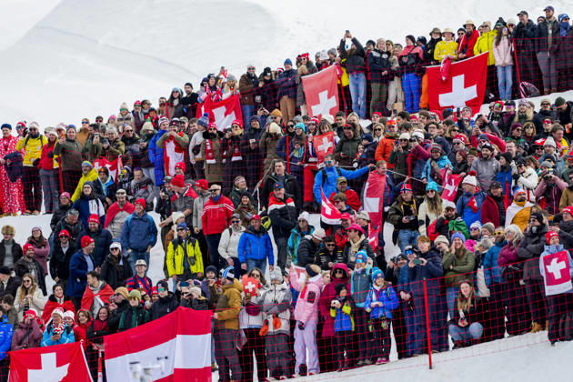 Winter Olympics in Milan Cortina 2026 Bormio, Italy 20260211 The crowd during the Men s Alpine Super G during the Winter Olympics in Milan Cortina 2026 Photo Cornelius Poppe NTB Bormio Italy EDITORIAL USE ONLY RESTRICTED USE FOR BETTING COMPANIES Copyright: xCorneliusxPoppex xNTBx