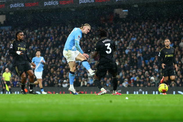 Manchester City v Fulham, Premier League Erling Haaland of Manchester City scores a GOAL 3-0 during the Manchester City v Fulham Premier League match at the Etihad Stadium, Manchester, England on 11 February 2026 Credit: Luke Williams Every Second Media Editorial use only. All images are copyright Every Second Media Limited. No images may be reproduced without prior permission. All rights reserved. Premier League and Football League images are subject to licensing agreements with Football DataCo Limited. see https: www.football-dataco.com Copyright: xIMAGO EveryxSecondxMediax ESM-1796-0025 LukexWilliamsx xEveryxSecondxMediax