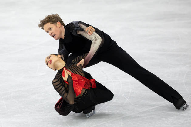 February 11, 2026, Milano, Lombardy, Italy: Madison Chock and Evan Bates of the United States perform in Figure skating, Eiskunstlauf Ice dancing, Eistanzen Free program and win the silver medal during the 2026 Winter Olympics at the Milano Ice Skating Arena on Wednesday in Milano. Milano Italy - ZUMAj89_ 20260211_oly_j89_039 Copyright: xPaulxKitagakixJr.x