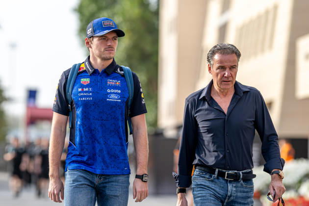 SAKHIR, BAHRAIN: Max Verstappen, racing for the Red Bull Racing team during the 2026 Formula 1 Winter Testing at the Bahrain International Circuit in Sakhir, Bahrain