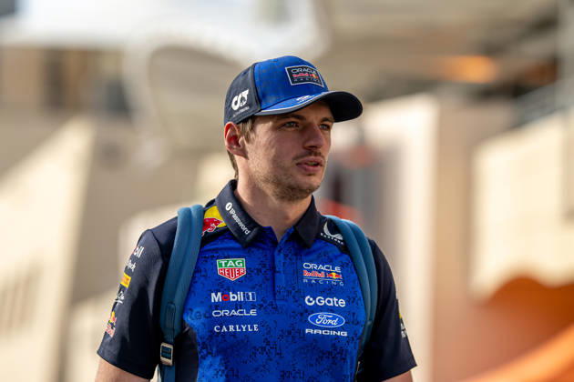 SAKHIR, BAHRAIN: Max Verstappen, racing for the Red Bull Racing team during the 2026 Formula 1 Winter Testing at the Bahrain International Circuit in Sakhir, Bahrain
