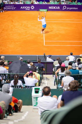 TENNIS - Internazionali di Tennis - Argentina Open 2026 ATP, Tennis Herren 250 Buenos Aires Argentinian player Roman Burruchaga serving at ATP 250 Argentina Open 2026 (in Buenos Aires Lawn Tennis Club) during Argentina Open 2026 ATP 250 Buenos Aires , International Tennis match in Buenos Aires, Argentina, February 11 2026 Buenos Aires Argentina  Copyright: xIPAxSport ABACAx