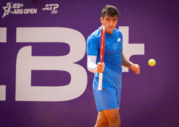TENNIS - Internazionali di Tennis - Argentina Open 2026 ATP, Tennis Herren 250 Buenos Aires Argentinian player Roman Burruchaga celebrating at ATP 250 Argentina Open 2026 (in Buenos Aires Lawn Tennis Club) during Argentina Open 2026 ATP 250 Buenos Aires , International Tennis match in Buenos Aires, Argentina, February 11 2026 Buenos Aires Argentina  Copyright: xIPAxSport ABACAx