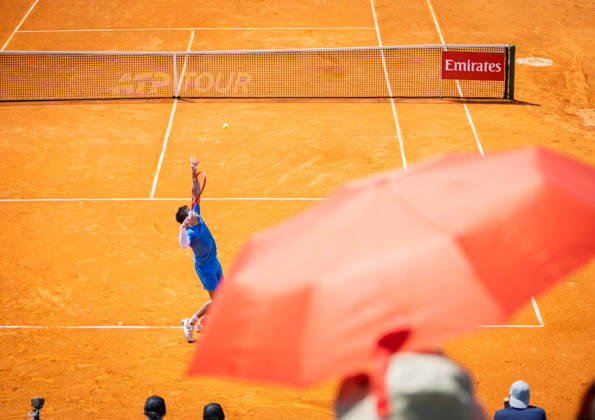 TENNIS - Internazionali di Tennis - Argentina Open 2026 ATP, Tennis Herren 250 Buenos Aires Argentinian player Roman Burruchaga serving at ATP 250 Argentina Open 2026 (in Buenos Aires Lawn Tennis Club) during Argentina Open 2026 ATP 250 Buenos Aires , International Tennis match in Buenos Aires, Argentina, February 11 2026 Buenos Aires Argentina  Copyright: xIPAxSport ABACAx