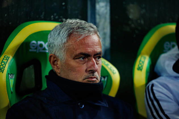 Jose Mourinho seen during Liga Portugal game between CD Tondela and SL Benfica (Maciej Rogowski Ball Raw Images) Tondela Estadio Joao Cardoso Portugal Copyright: xMaciejxRogowskix maciejrogowski_tondela_benfica_2526-075