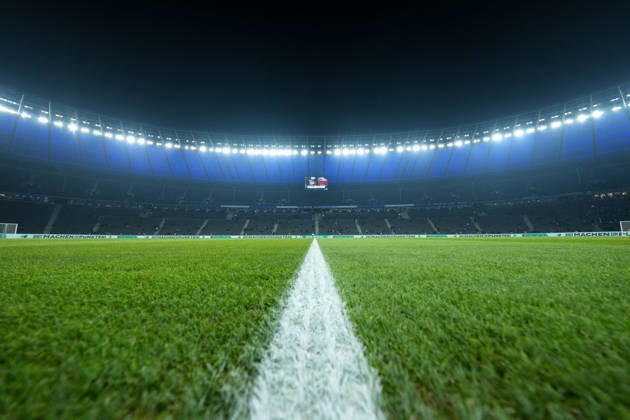 Stadium panorama, wide angle, stands, seats, standing room, center line, grass, soccer, quarter final, DFB Pokal, 2025 26, Hertha BSC vs SC Freiburg, 10 02 2026, Olympiastadion Berlin, Berlin, Germany DFB REGULATIONS PROHIBIT ANY USE OF PHOTOGRAPHS AS IMAGE SEQUENCES AND OR QUASI VIDEO Berlin Olympiastadion Berlin Berlin Germany Copyright: xArnexAmbergx