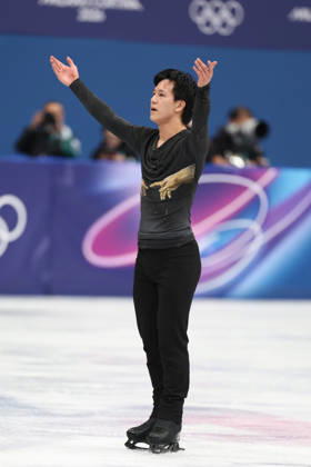 Milano Cortina 2026, Milan, Italy, 13.02, 2026, MiCo2026, MiCo, 2026, Olympics, Olympic, Winter Olympic, Olympic Winter games, Winterspiele,Spiele, Summer games Ifigure skating Adam Siao Him Fa of France performs during his Men™s single free skaiting competitions of Milano Cortina 2026 Olympic Winter Games in Milan, Italy, 13.02.2026. Photo: Roman Koksarov (RKF) Milan Italy Copyright: xRomanxKoksarovx fig_MiCo20260213rk4293
