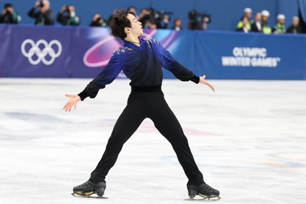 Milano Cortina 2026, Milan, Italy, 13.02, 2026, MiCo2026, MiCo, 2026, Olympics, Olympic, Winter Olympic, Olympic Winter games, Winterspiele,Spiele, Summer games Ifigure skating Yuma Kagiyama of Japan performs during his Men™s single free skaiting competitions of Milano Cortina 2026 Olympic Winter Games in Milan, Italy, 13.02.2026. Photo: Roman Koksarov (RKF) Milan Italy Copyright: xRomanxKoksarovx fig_MiCo20260213rk4338