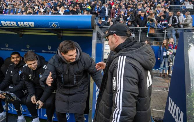 Soccer, Men, Season 2025 2026, 1 Bundesliga 22 Matchday , Hamburger SV 1 FC Union Berlin, f l Coach Merlin Polzin Hamburger SV , Coach Steffen Baumgart 1 FC Union Berlin , 14 02 2026, Copyright: xMatthiasxKochx