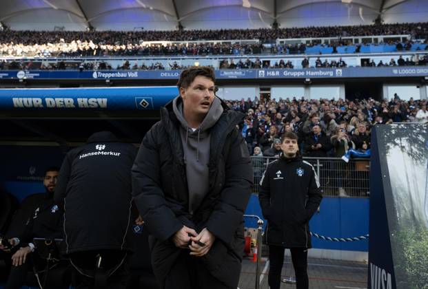 Soccer, Men, Season 2025 2026, 1 Bundesliga 22 Matchday , Hamburger SV 1 FC Union Berlin, Coach Merlin Polzin Hamburger SV , 14 02 2026, Copyright: xMatthiasxKochx